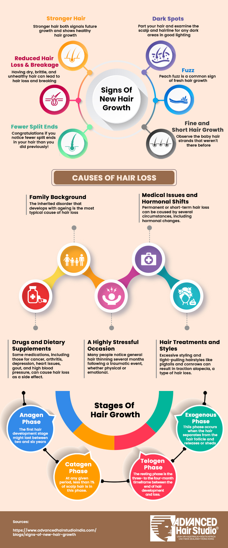 Hair Growth Stages Infographic